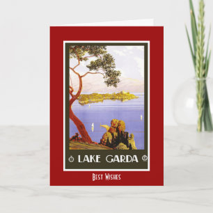 Reise-Ansichtskarte Lake Garda Italien im Vintage- Karte