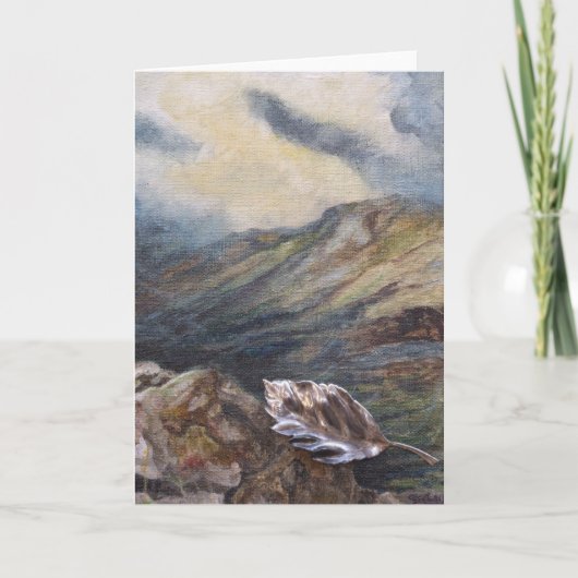 "Reise auf" Blatt-Gruß-Karte Karte (Vorderseite)