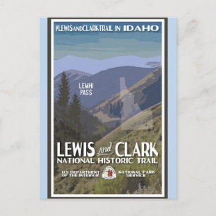 Reise auf dem Vintage Idaho Lemhi Pass Trail Postkarte