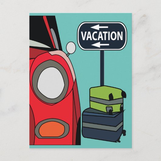 Reise auf der Straße Postkarte (Vorderseite)