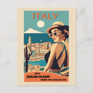 Reise auf die äolischen Inseln Siziliens Italien V Postkarte