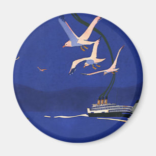 Reise auf einem Kreuzfahrtschiff in Alaska im Vint Magnet