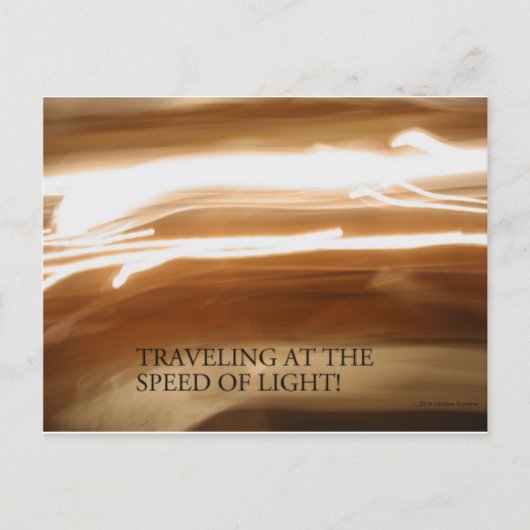 REISE AUF LICHTGESCHWINDIGKEIT POSTKARTE (Vorderseite)