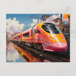 Reise aus Stahl: Faszinierende Zug-Inspiration Postkarte