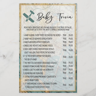 Reise-Baby-Trivia-Baby-Shower-Spiel