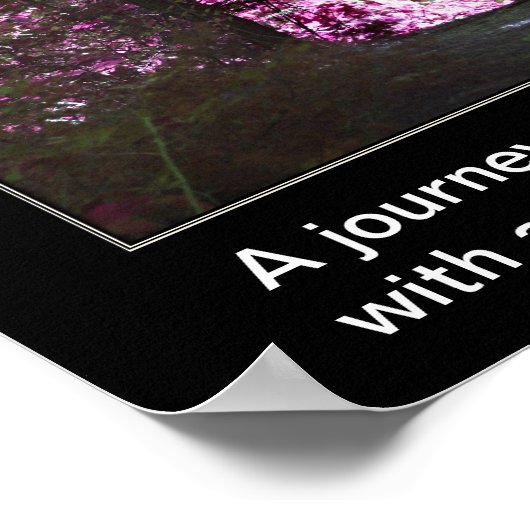 Reise beginnt mit Konfuzius Zitat Inspiration Poster (Ecke)