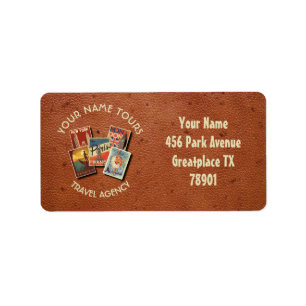 Reise bereist Agentur-Vintagen Adressaufkleber