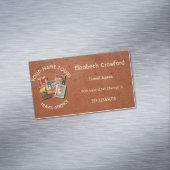 Reise bereist Agentur-Vintagen Magnetische Visitenkarte (Beispiel)