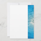 Reise-Blau-Hochzeit in Urlaubsort Einladung (Rückseite)