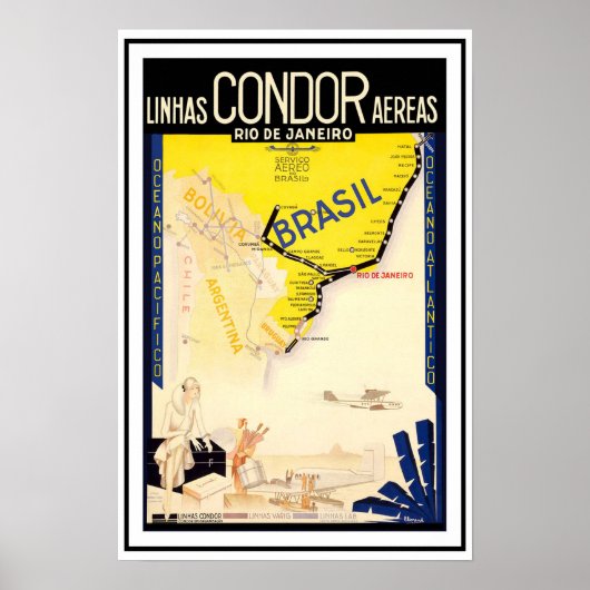 Reise Brasilien ~ Vintag Poster (Vorne)