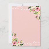 Reise Bridal Dusche Einladung Frau Floral Frau Mis (Rückseite)