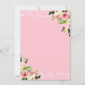 Reise Bridal Dusche Einladung Frau Floral Frau Mis (Rückseite)