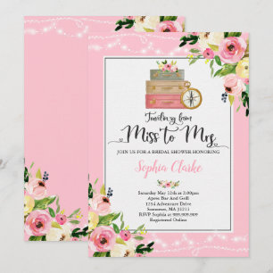 Reise Bridal Dusche Einladung Frau Floral Frau Mis