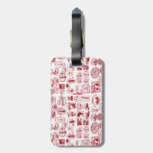 Reise-Briefmarken Gepäckanhänger (Rückseite vertikal)