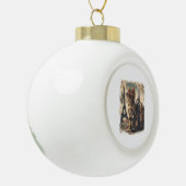 Reise-Buddy-Katze Keramik Kugel-Ornament (Links)
