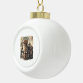 Reise-Buddy-Katze Keramik Kugel-Ornament (Rechts)