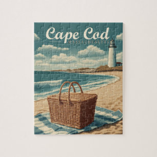 Reise Cape Cod Massachusetts Strand Retro Vintage Puzzle