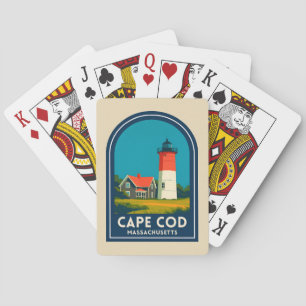 Reise Cape Cod Nauset Leuchtturm Retro im Vintage- Spielkarten