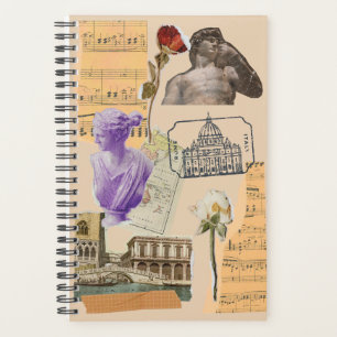 Reise-Collage Vintage Europa Planer