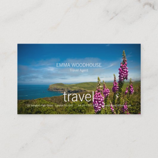 Reise - Cornwall Business Card Visitenkarte (Vorderseite)