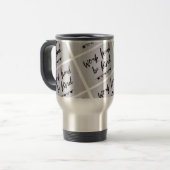 Reise-Cup - hart arbeiten, nett sein Reisebecher (Vorderseite Links)