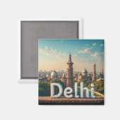 Reise Delhi Indien Design 🗺️ Magnet (Vorderseite/Rückseite)