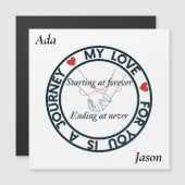 Reise der endlosen Liebe Magnetkarte (Vorne/Hinten)