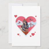 Reise der Liebe: Eine Herz-Karte Einladung (Vorderseite)