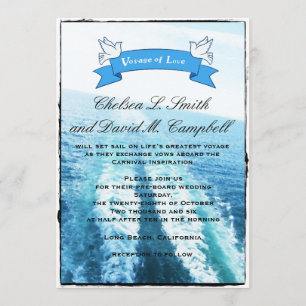 Reise der Liebe Kreuzfahrt / Hochzeit am Traumziel Einladung