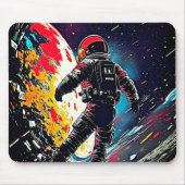 Reise des Astronauten | Cosmic Shatter Mousepad (Vorne)