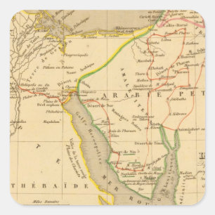 Reise-DES-Israelite depuis leur Ausfall d'Egypte Quadratischer Aufkleber