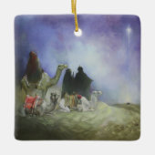 Reise des Magi-Ornaments Keramikornament (Vorderseite)