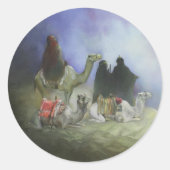 Reise des Magi-Sticker Runder Aufkleber (Vorderseite)