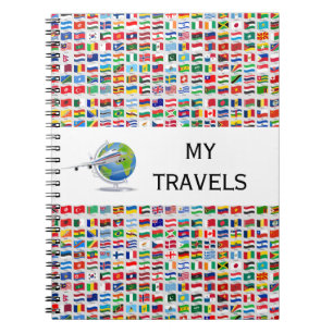 Reise Design Flaggen der Welt Notizblock