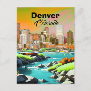 Reise-Druck Denver Colorado Stadt, Denver Colorado Postkarte