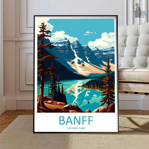 Reise-Druck-Wandkunst Banff National Park Banff WA Poster