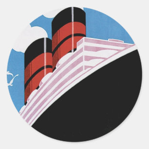 Reise durch CA und Gewerkschafts-Linien Runder Aufkleber