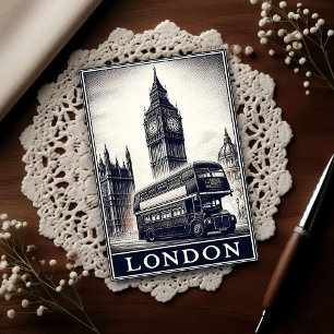 Reise durch das alte London England Postkarte