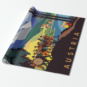 Reise durch das alte Österreich in den Alpen Geschenkpapier