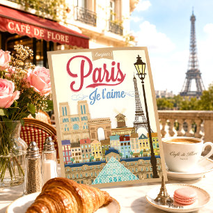 Reise durch das alte Paris Postkarte