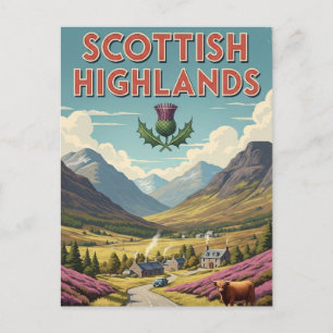 Reise durch das alte Schottland Scottish Highlands Postkarte