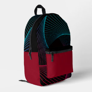 "Reise durch das Raster" Retro-Rucksack Bedruckter Rucksack