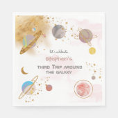 Reise durch den Galaxienraum Geburtstag Serviette (Vorderseite)