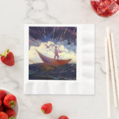 „Reise durch den Sturm“ Papiertaschentuch Serviette (Beispiel)