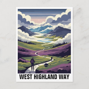 Reise durch den West Highland Way in Schottland Postkarte
