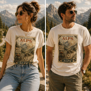 Reise durch die Alpen Vintage-Fahrrad-Reise Tri-Blend Shirt