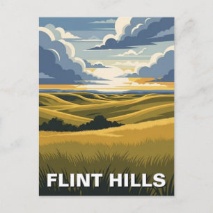 Reise durch die Kansas Flint Hills Postkarte