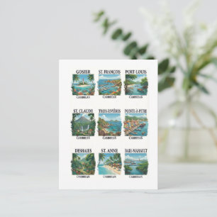 Reise durch die karibischen Städte von Guadeloupe  Postkarte