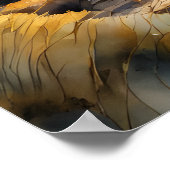 "Reise durch die Misty Mountains: Wasserfarbe Schw Poster (Ecke)