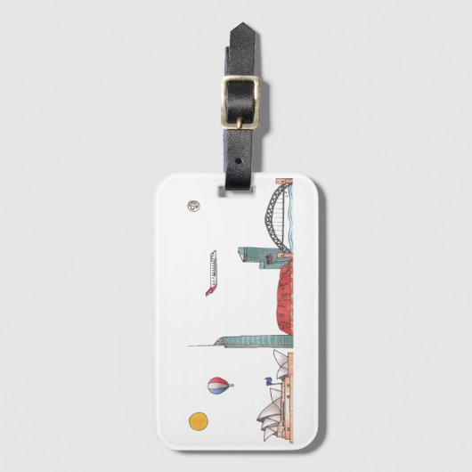 Reise durch die Welt - Australien Gepäckmarke Gepäckanhänger (Vorderseite Vertikal)